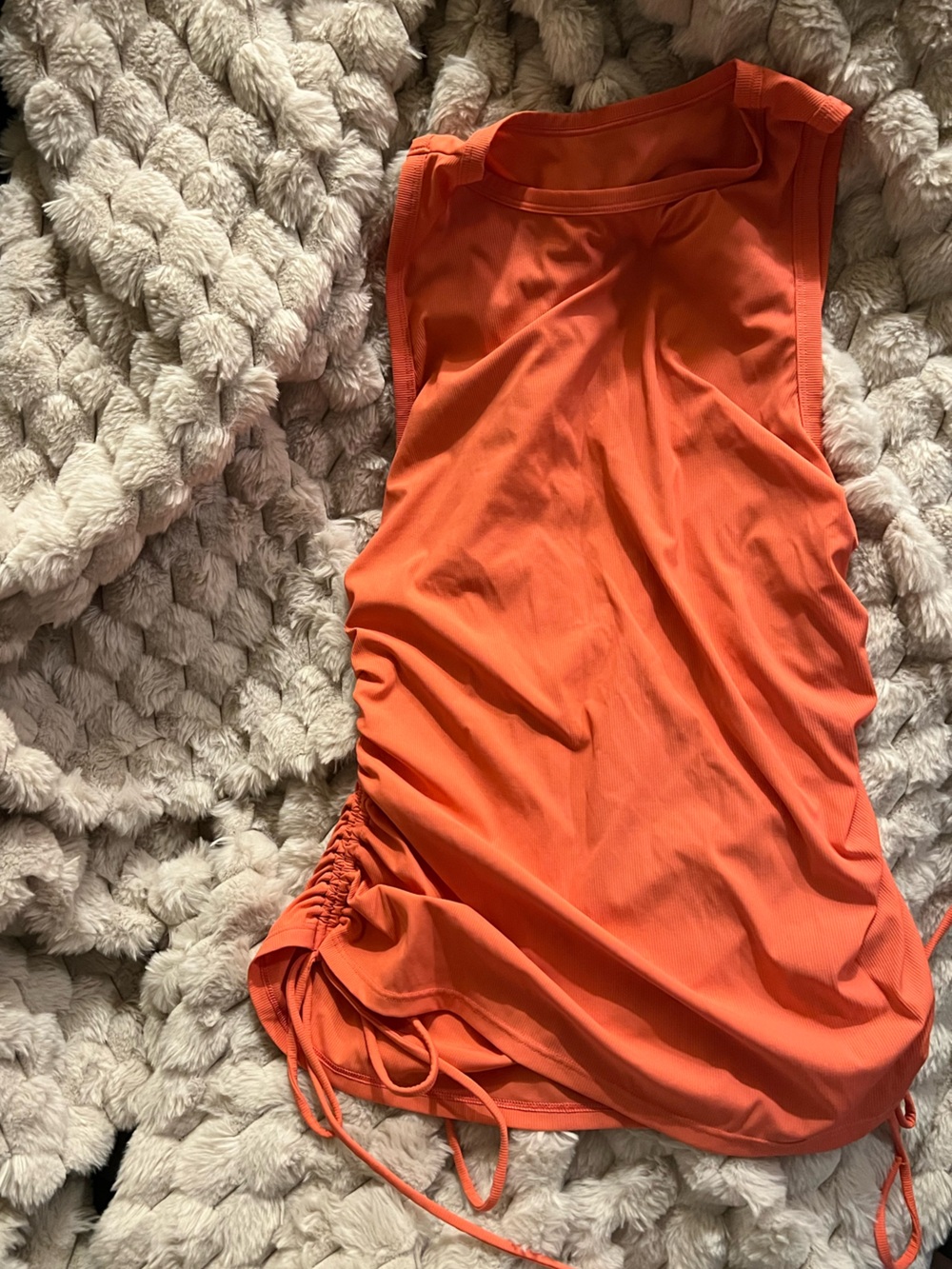 Savage X Fenty Bright Orange Ruched Bandeau Top